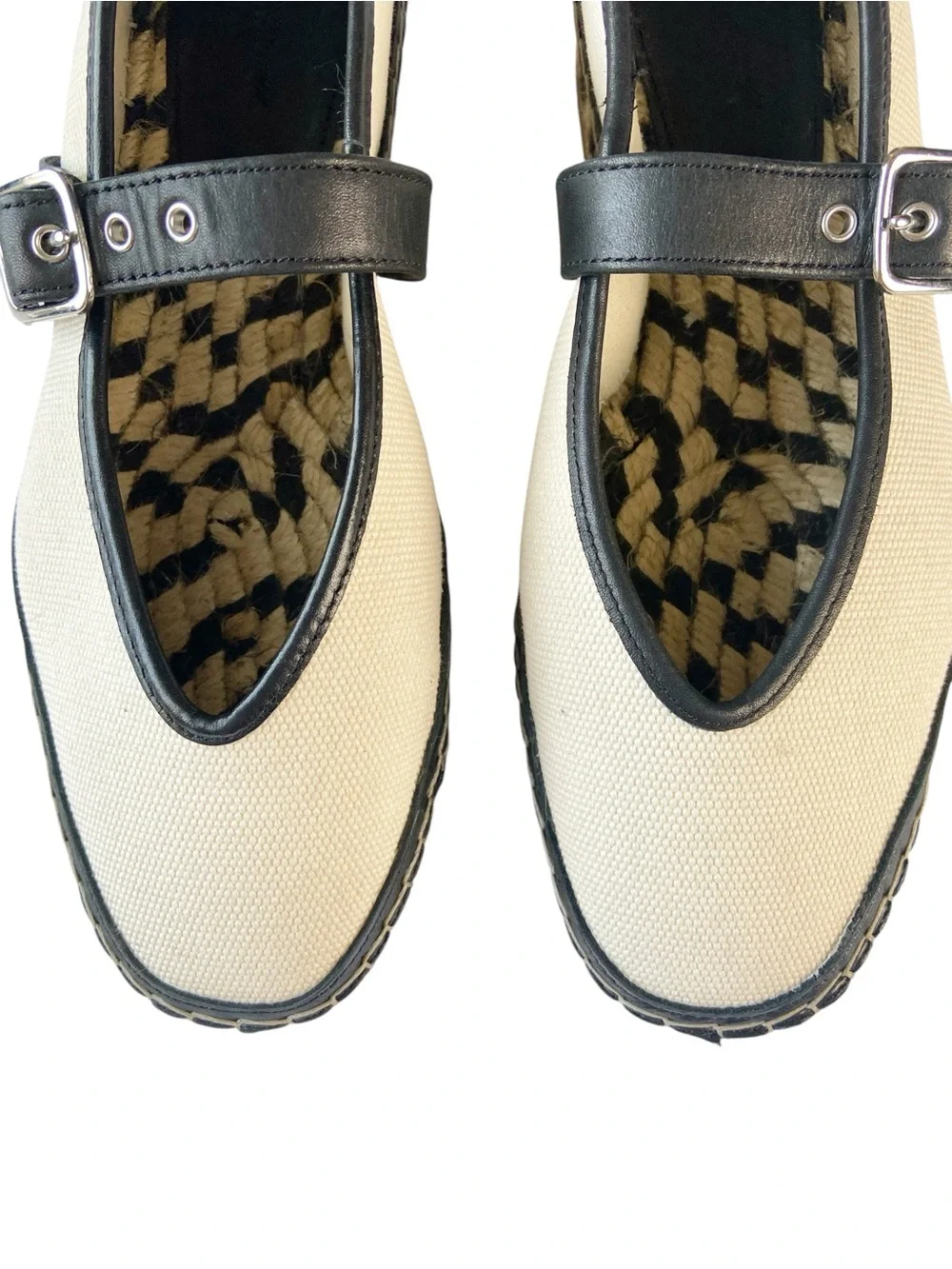 Madewell The Remy Mary Jane Canvas Espadrille Flats Size 8.5 NWT